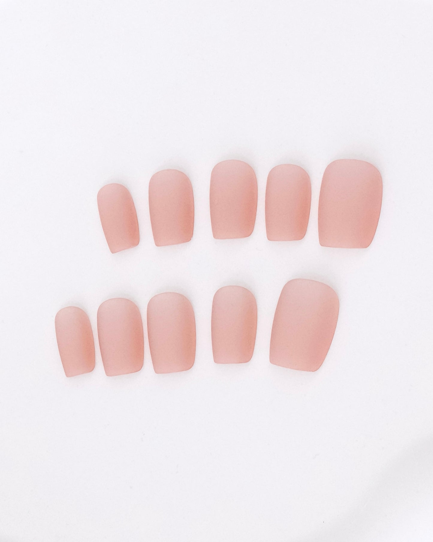Short Coffin Cateye Matte Pink Press On Nails