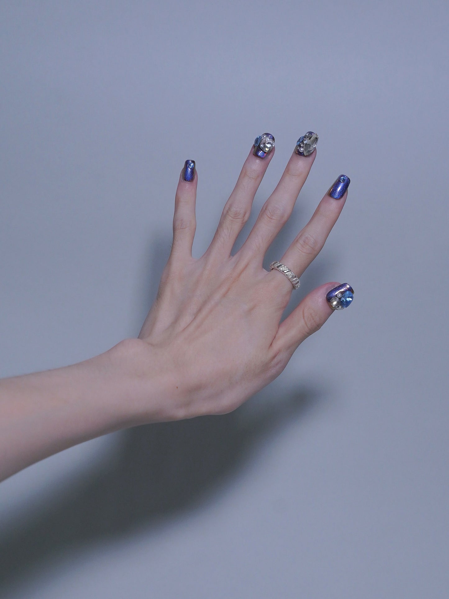Short Coffin Lucy In The Sky With Diamond Press On Nails