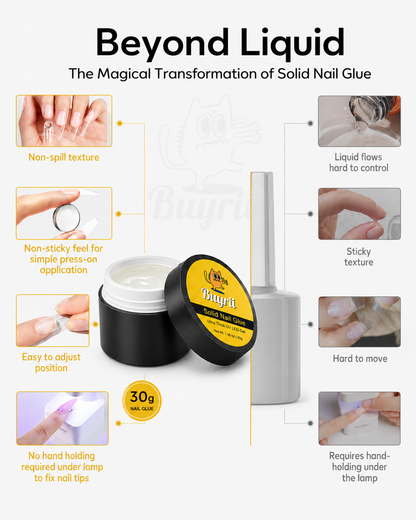 Solid Nail Glue Gel