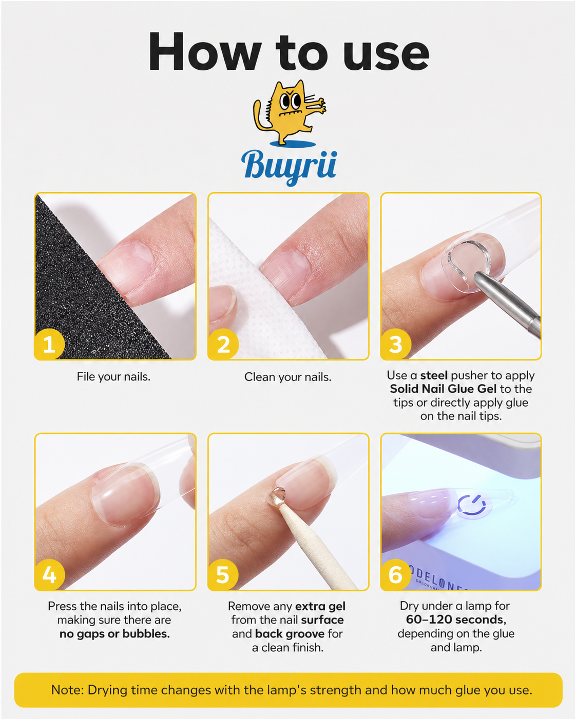 Solid Nail Glue Gel