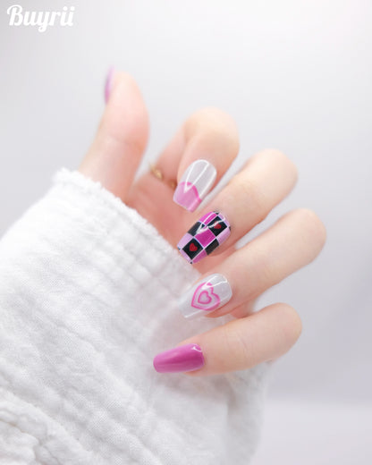 Short Coffin Pink The Powerpuff Girls Press On Nails