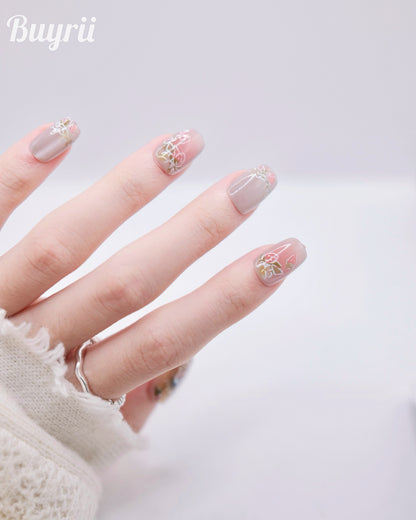 Short Coffin "Sailor Moon" & Pink Cherry Press On Nails